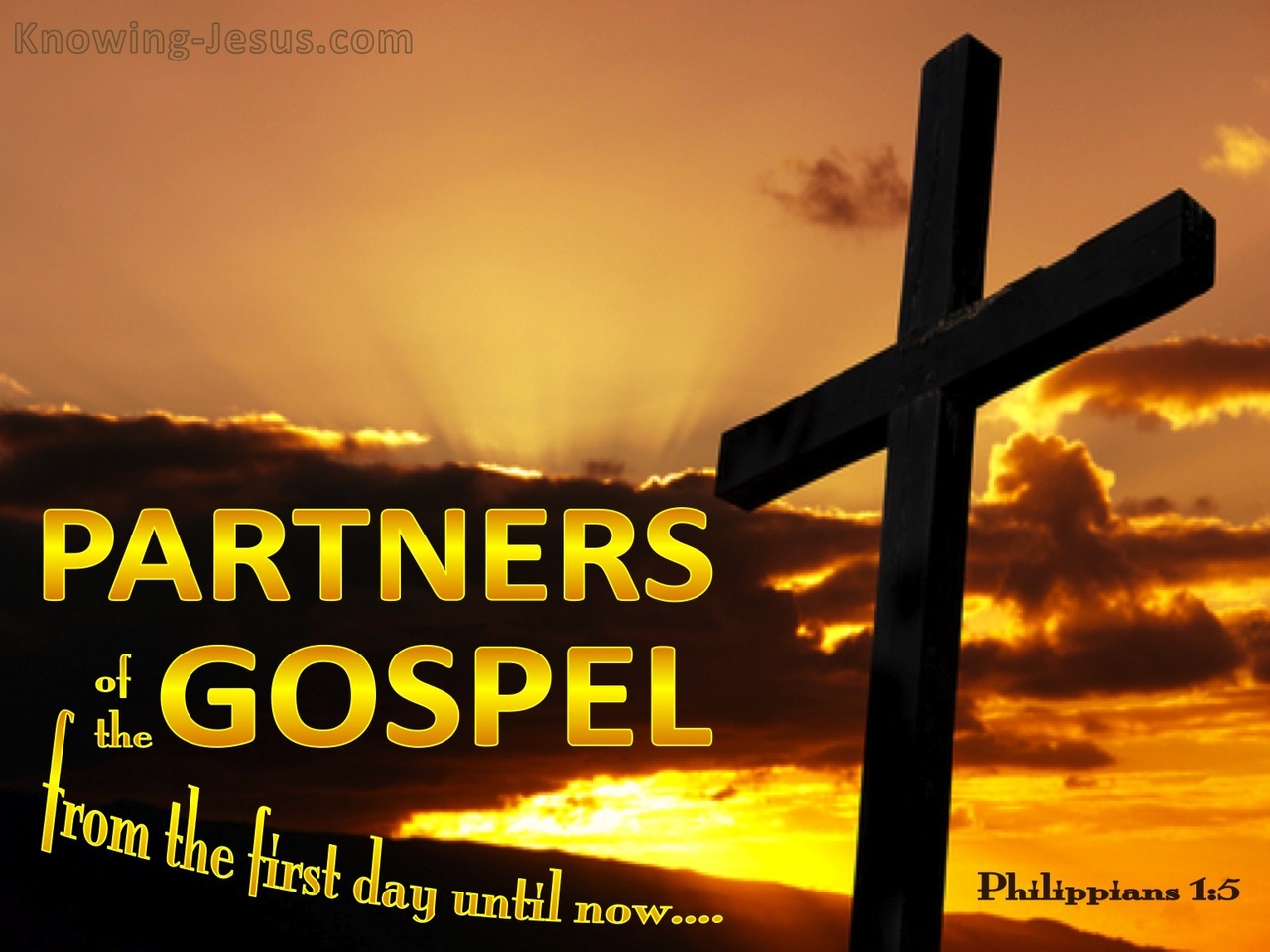 Philippians 1:5 Partners In TheGospel (yellow)